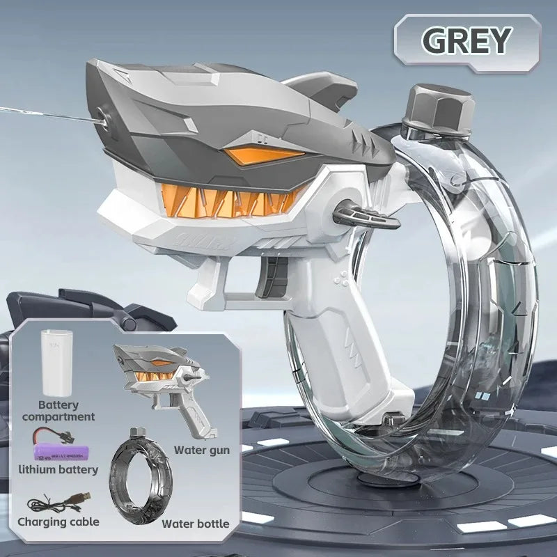 Electric high-pressure mechanical shark water gun