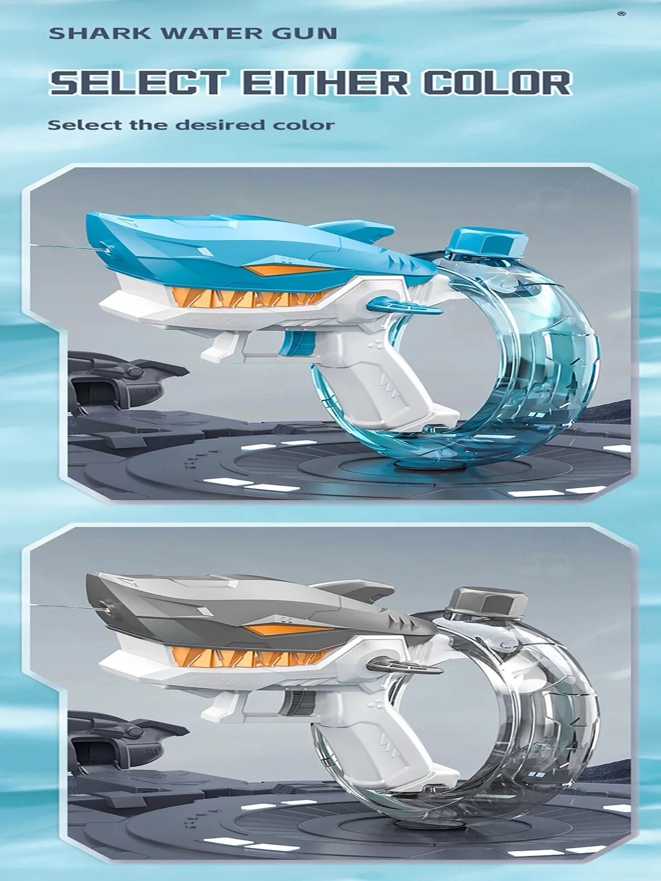 Electric high-pressure mechanical shark water gun
