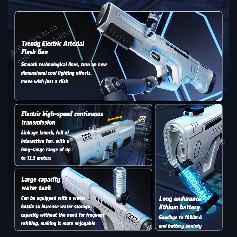 Pulse Electric Continuous Firing Water Gun Powerful Water Spray Laser