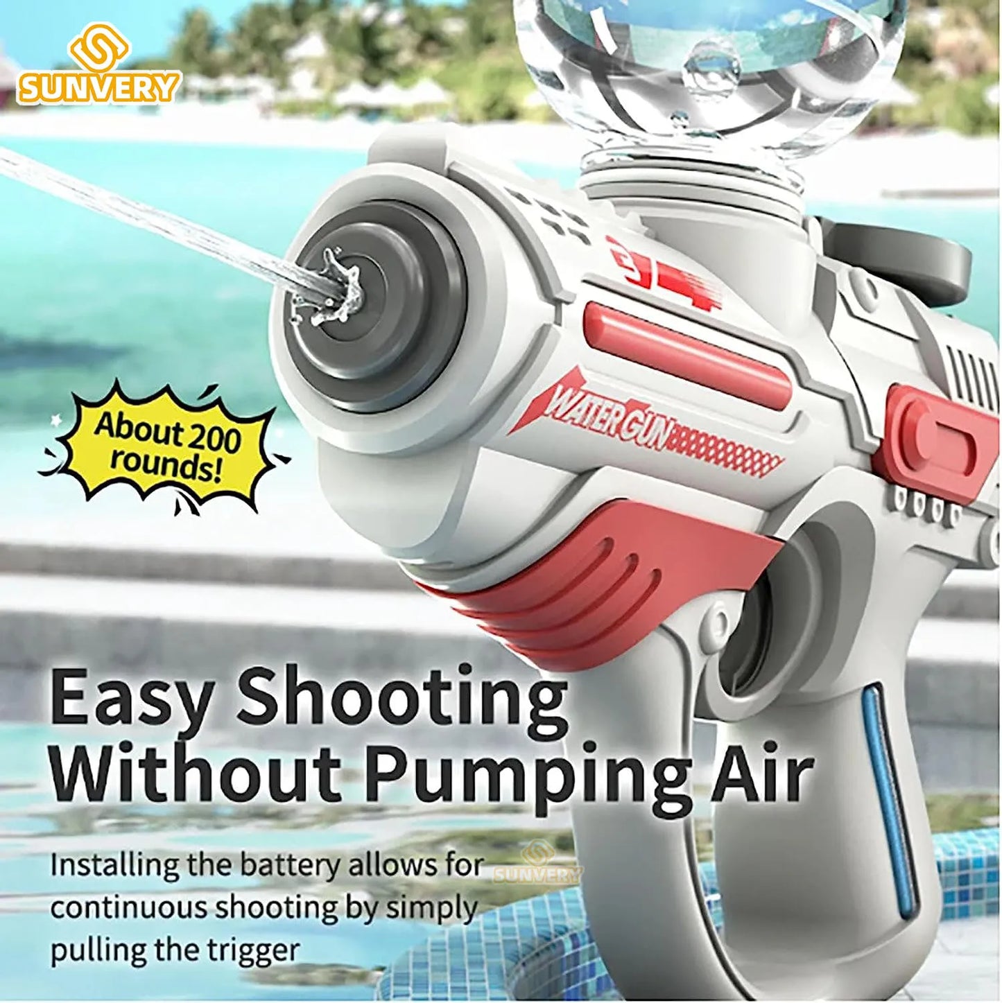 Electric Automatic High-Pressure Water Gun – Large-Capacity