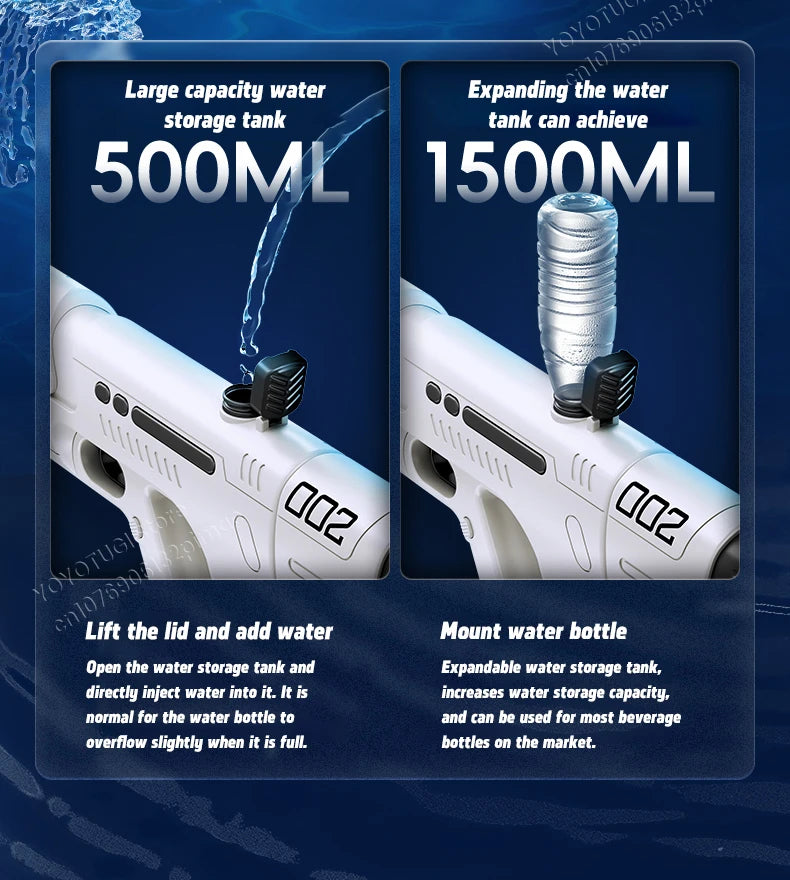 Pulse Electric Continuous Firing Water Gun Powerful Water Spray Laser